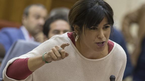 La coordinadora general de Podemos Andalucía, Teresa Rodríguez.