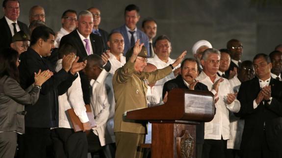 Raúl Castro, hermano del líder de la Revolución cubana, encabeza los actos oficiales.