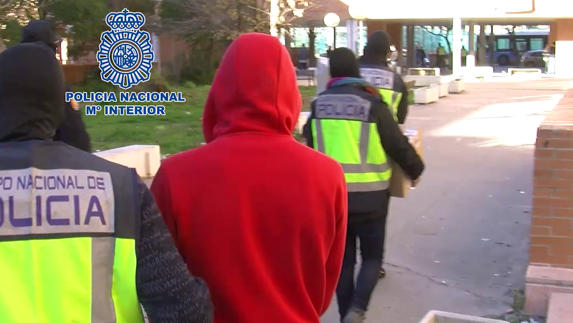 Uno de los detenidos en Madrid.