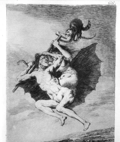 Detalle de uno de los 'caprichos' de Goya. 