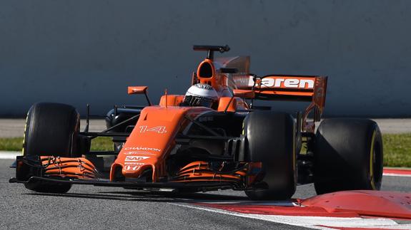 Fernando Alonso, durante los test. 