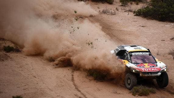 Stéphane Peterhansel, en la última edición del Dakar. 