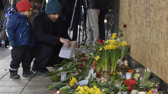 Homenaje en Estocolmo a las víctimas del atentado.