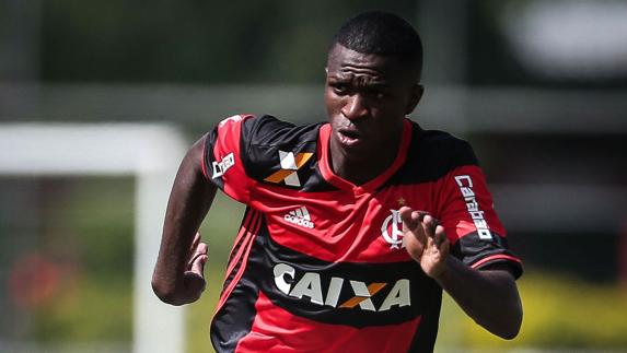Vinicius Junior, con el Flamengo. 