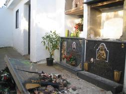 Imagen de la tumba profanada. TORCUATO FANDILA