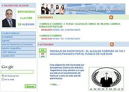 Pantallazo de la web municipal de Huéscar :: ideal.es