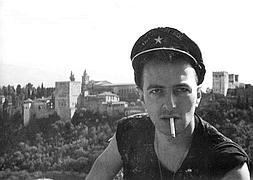 Joe Strummer, en su visita a Granada.