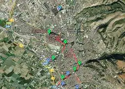 El mapa de Granada de los accidentes de tráfico