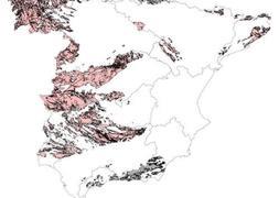 Mapa peninsular de afección del gas radón. :: UNED-CSN