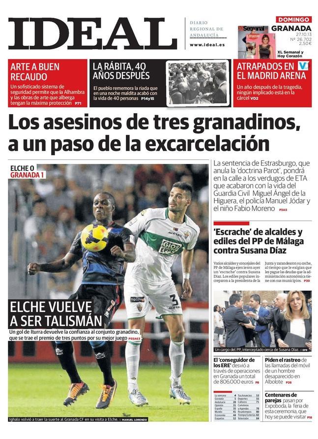 Hoy, 27 de octubre, en la edición impresa de IDEAL Ideal