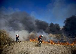 Imagen del incendio de este martes en Motril. :: JAVIER MARTÍN