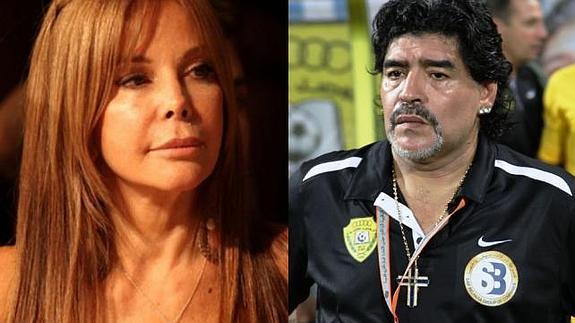 Diego Maradona canta junto a su hija a días de que comience el Mundial brasileño
