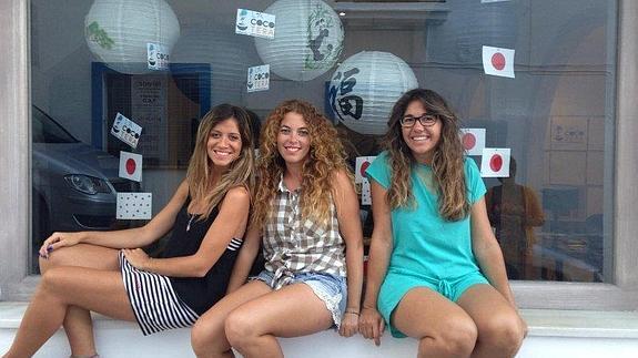 Marina Pabón, Verónica Triviño y la granadina Eva Espinosa, las tres fundadoras del hostel coworking 
