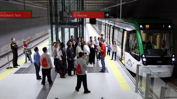 Jornada de puertas abiertas en el metro de Málaga. 