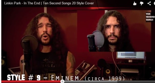 Canta 'In the End' de Linkin Park imitando a 20 artistas diferentes