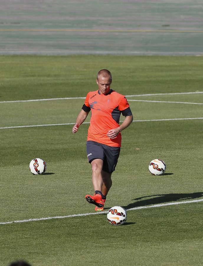 Dani Larsson, en un entrenamiento.