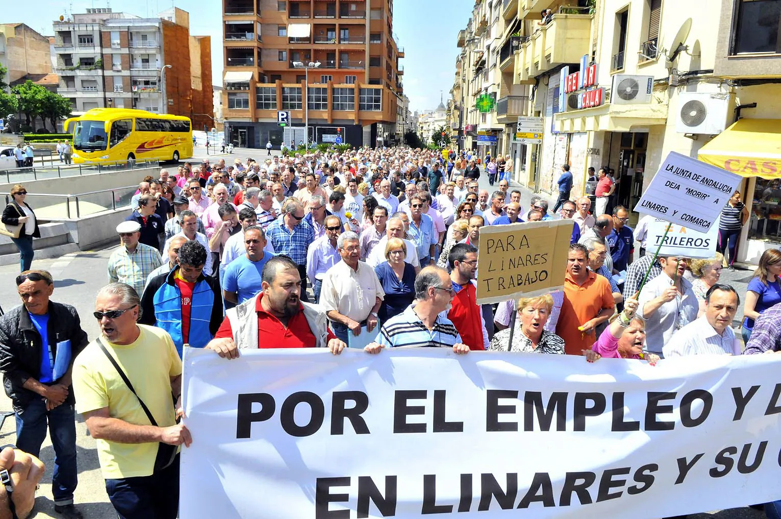 Manifestación de los trabajadores de Santana el pasado mes de agosto.
