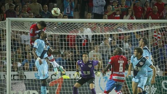 Un instante del partido de este viernes.