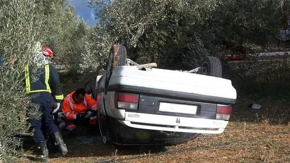 Así quedó el coche siniestrado. 