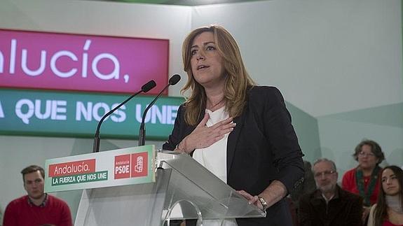 Susana Díaz, en un acto de campaña 