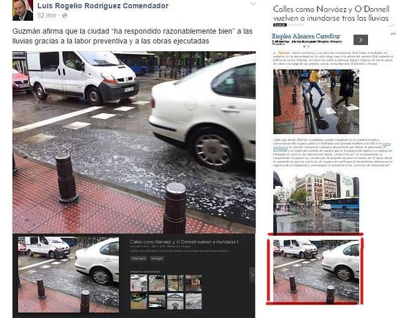 El alcalde justifica con una foto de Madrid que Almería soportó "bien" las lluvias