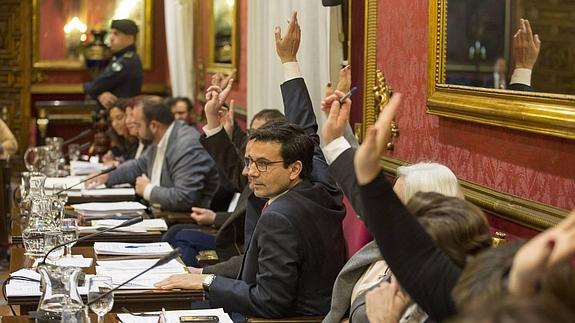 Una sesión plenaria del ayuntamiento de Granada