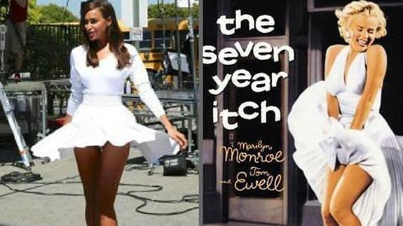 Irina Shayk enseña de más a lo Marilyn