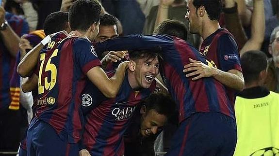 Messi deja al Barça un paso de Berlín. 