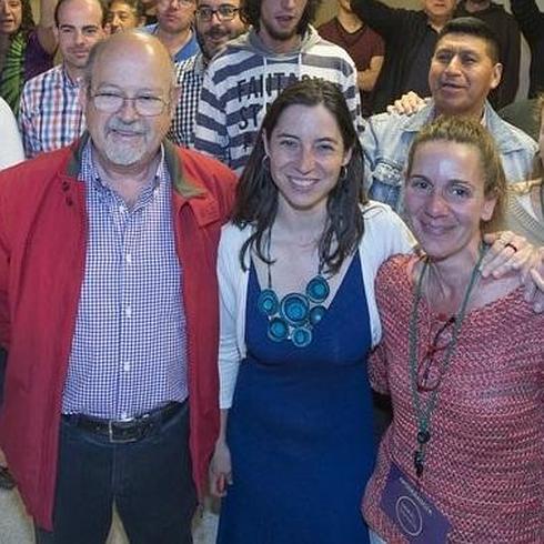 Marta Gutiérrez celebra los resultados en la sede del partido 