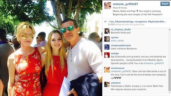 Melanie Griffith y Antonio Banderas, juntos y sonrientes