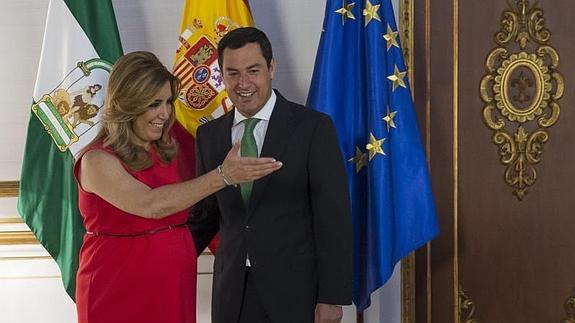 Díaz y Moreno, antes del comienzo de la reunión 