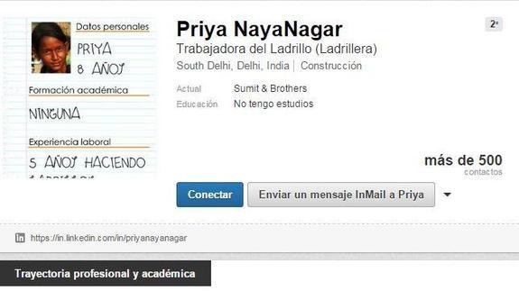 El perfil de Linkedin de una niña de 8 años que no busca empleo, sino educación