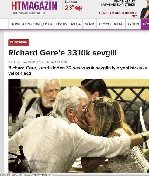 Richard Gere y Alejandra Silva, pillados: el beso que confirma el romance