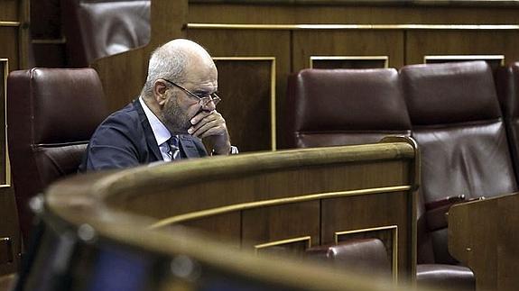 Manuel Chaves, en su escaño en el Congreso 