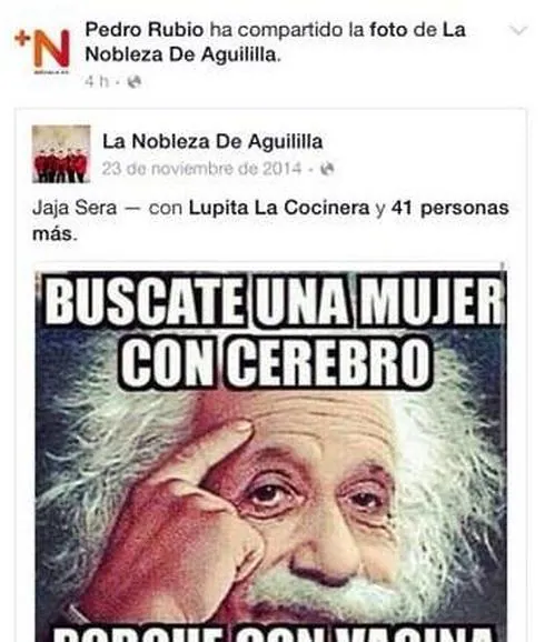 "Búscate una mujer con cerebro porque con vagina hay muchas"