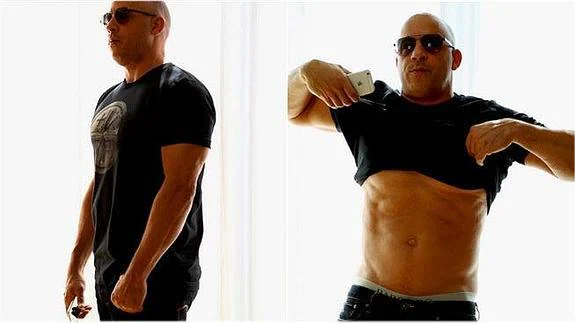Vin Diesel, ¿gordo?: "La foto es de ayer. Para los que querían ver el espectáculo"