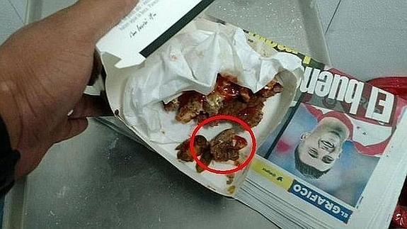 La supuesta cabeza de rata.