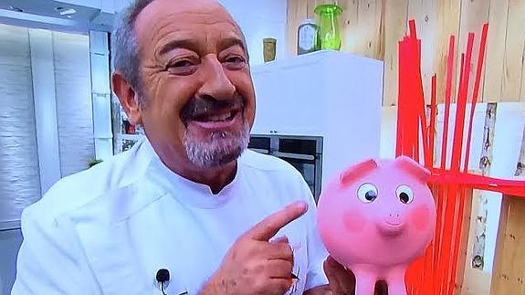 Arguiñano: "Los cerdos se ponen como ministros en un año si los alimentas bien"