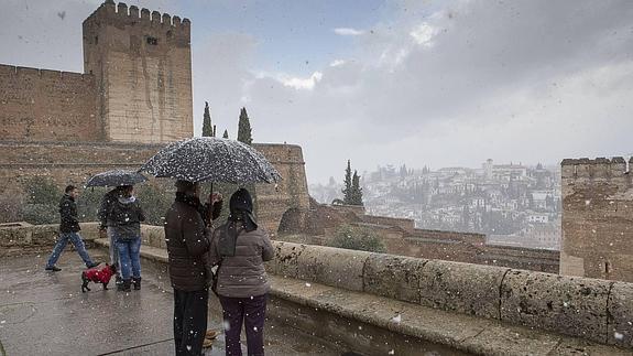 Nieve en la Alhambra. 