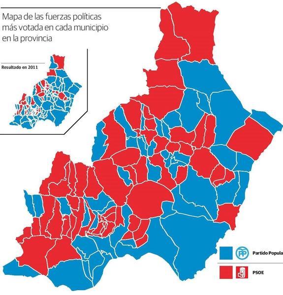 El PSOE gana terreno por el interior de la provincia pero el PP mantiene la costa