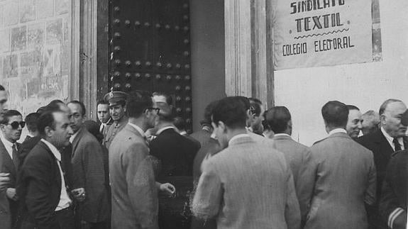 Colegio electoral granadino en las elecciones de febrero de 1936 