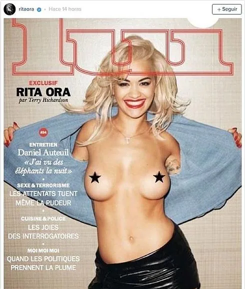 Rita Ora desnuda en la publicación de Lui Magazine