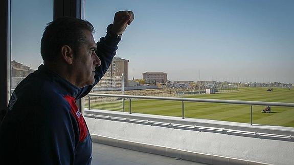 José Ramón Sandoval, en la ciudad deportiva del Granada CF. 