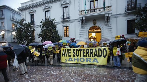 La concentración este jueves. 