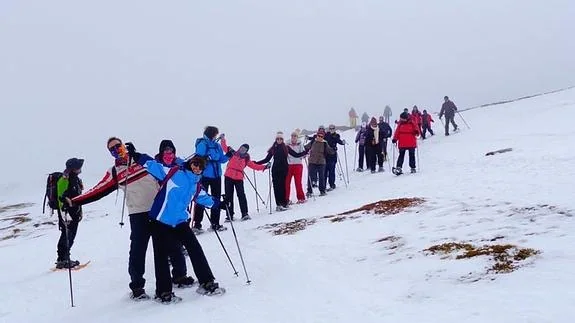 La Diputación organiza una jornada de raquetas de nieve en Sierra Nevada