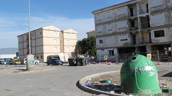 Algunas viviendas del barrio almeriense