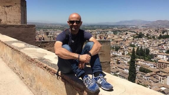 Antonio Lobato, en su visita a Granada. 