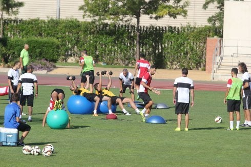 Preparación en pretemporada de la UD Almería.