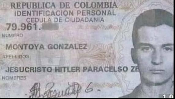 Jesucristo Hitler existe: Los nombres más raros del mundo