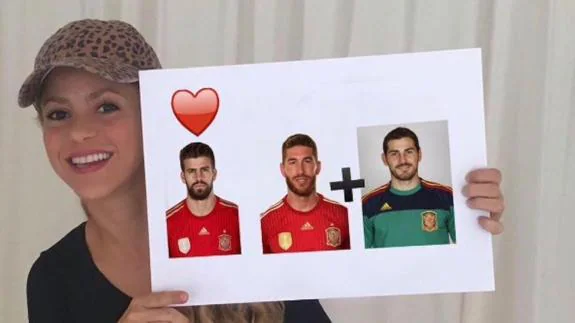 El misterioso acertijo que propone Shakira con las caras de Piqué, Ramos y Casillas